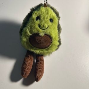 6in avocado plush keychain